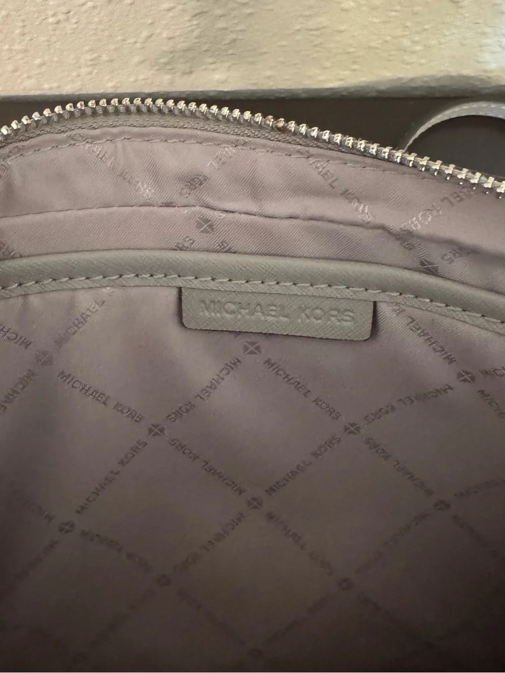 Michael Kors Taupe Jet Set Large Saffiano Leather Crossbody Bag with Wallet